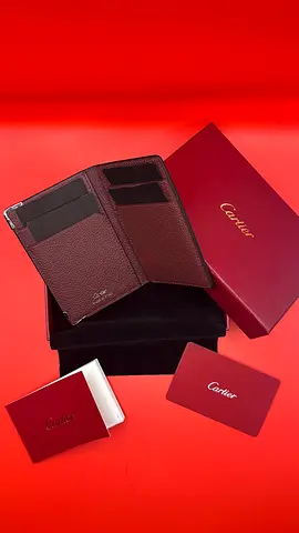 Cartier Leather Men's Wallet with Box - Brand New