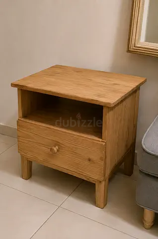 Solid Wood Bedside Table / Nightstand with Drawer