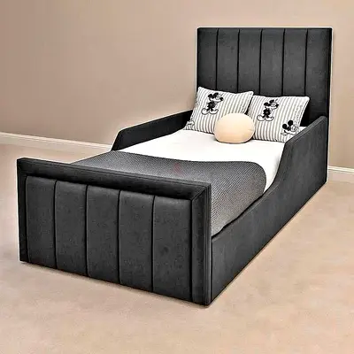 Dark gray colour 90*200 single size bed