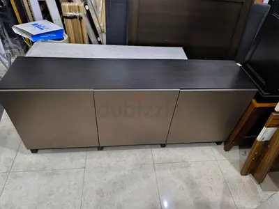 Modern low sideboard / TV console - 3-door storage cabinet