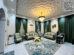Luxury villa for sale in Al Yasmin area, with 5 bedrooms, living room, and majlis. Attractive price,