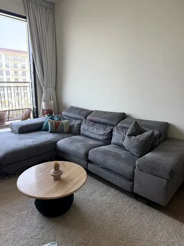 Poltronesofà Large L-Shaped Sofa with Chaise – Grey