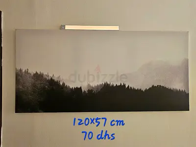 Large Landscape Wall Art Canvas 120x57 cm - Neutral Tones