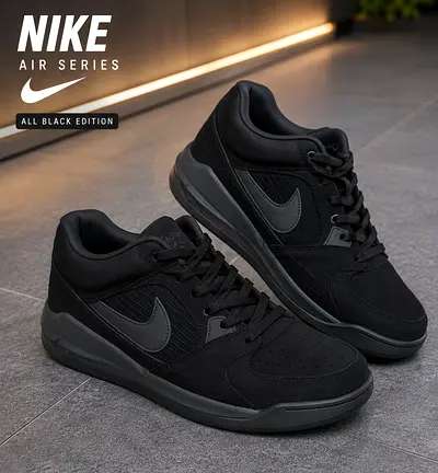 Nike Air Series All Black Edition sneakers - men's size (used)