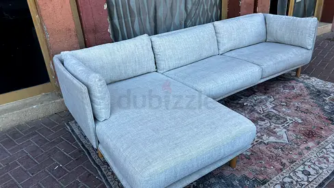 Crate&barrel L Shape Sofa Beige