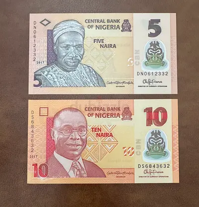 Nigeria 2017 – 5 & 10 Naira Banknotes
