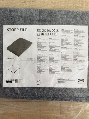Rug underlay with anti-slip.