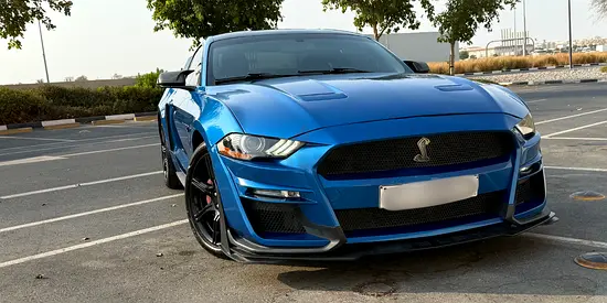 URGENT SALE – FORD MUSTANG GT 5.0 V8 2020 – UNIQUE BLUE – AED 65,000