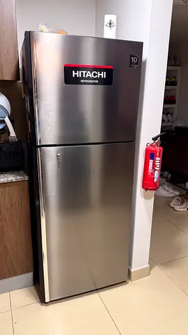 Hitachi Double Door Refrigerator Stainless Steel Finish