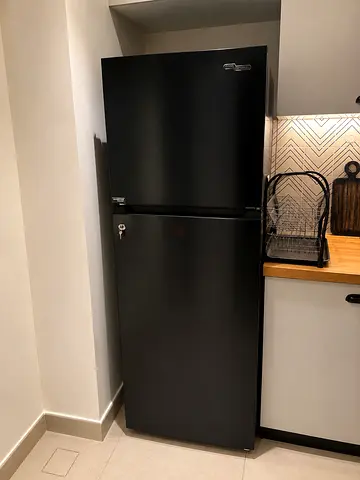 Black Top-Freezer Refrigerator - Good Condition