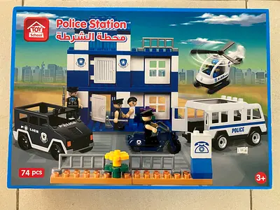 Toy School Police Station Building Block Set 74pcs BRAND NEW