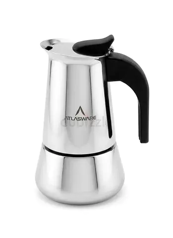 Stainless Steel Stovetop Moka Coffee Maker (2–6 Cup) - Good Condition