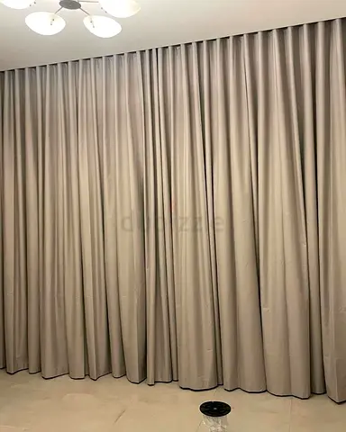 Full-length Beige Blackout Curtains - Ready to Hang
