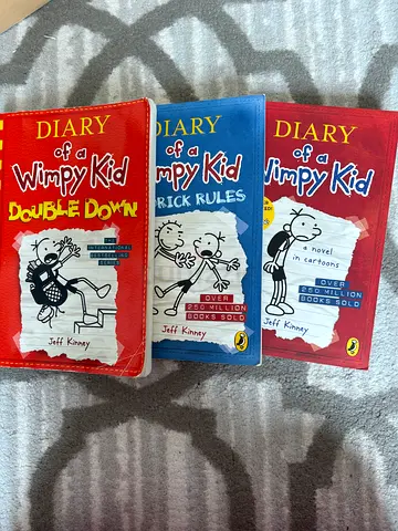 Diary of a Wimpy Kid book bundle - 3 books (Double Down, Trick Rules, original)
