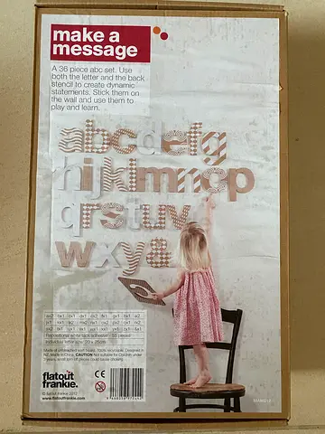 Flat Out Frankie 36pce ABC Wall Art Set BRAND NEW