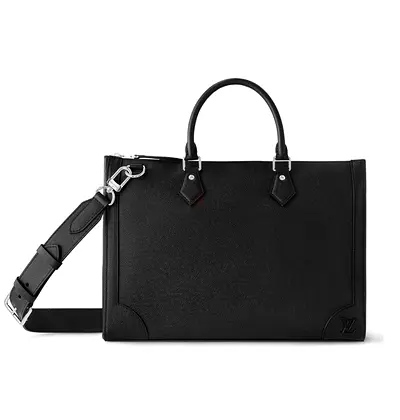 Authentic Louis Vuitton Slim Briefcase – Black Taiga Leather (M30810)