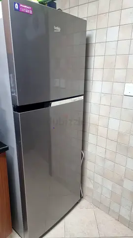 Beko Top-Freezer Refrigerator - Stainless Steel Finish, Good Condition