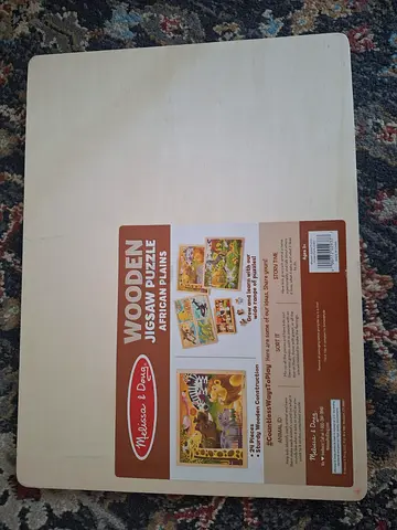 Melissa & Doug Wooden Jigsaw Puzzle Set (Safari Animals) - Good Condition