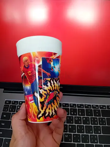 Insulated Sports Tumbler / Thermos Bottle with Football Design