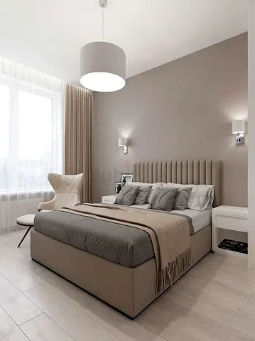 Customised Modern Upholstered Bed Frame with Ribbed Headboard