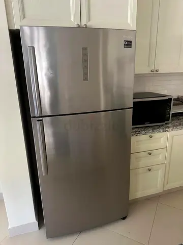 Samsung Top Freezer Refrigerator - Stainless Steel, Good Condition