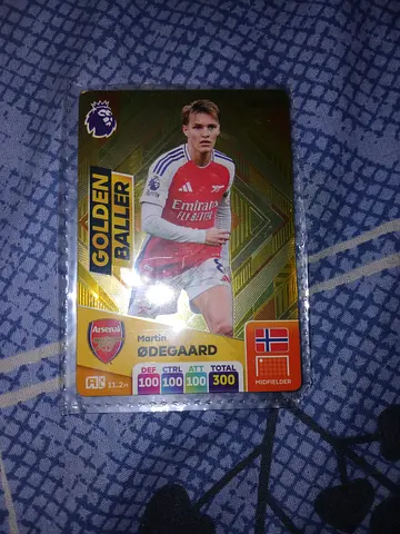 Golden Baller Martin Ødegaard Football Trading Card - Arsenal