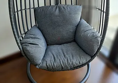 Hanging Egg Chair with Stand + Cushion