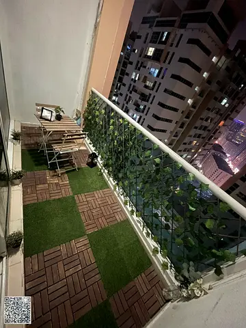 Two-bedroom apartment with a living room inside Ajman One 6 tower, in a prime location with a view from the upper floors, and spacious areas suitable