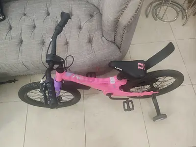 Pink 16-inch Kids Bicycle with Training Wheels — Good Condition