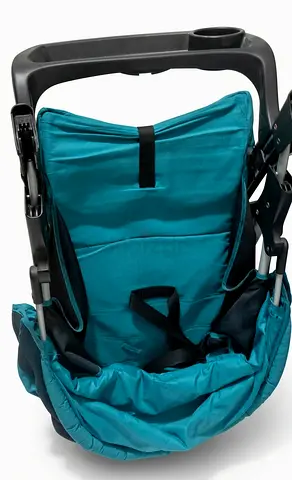 Teal Baby Stroller with Parent Tray