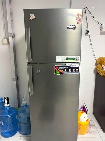 Silver Super General Double Door Refrigerator - Good Condition