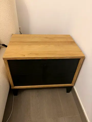 Wooden bedside table / nightstand set