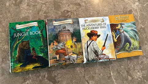 Collection of 4 OM Illustrated Classics Children's Books