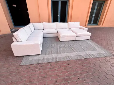 Almost brand new Condition IKEA Kivik U Shape Sofa Beige with footstool