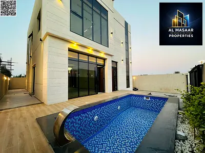 Luxury villa for sale in Al Helio 2, Ajman | Registration fees included | 5 bedrooms, spacious courtyard, and central air conditioning. Special offer