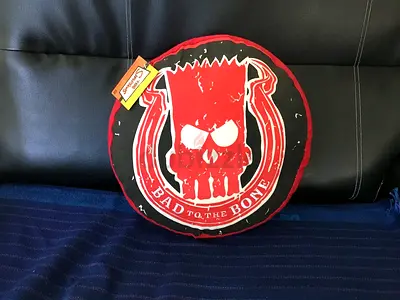 The Simpsons “Bad to the Bone” Plush Pillow
