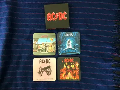 AC/DC Album Covers Coasters Set