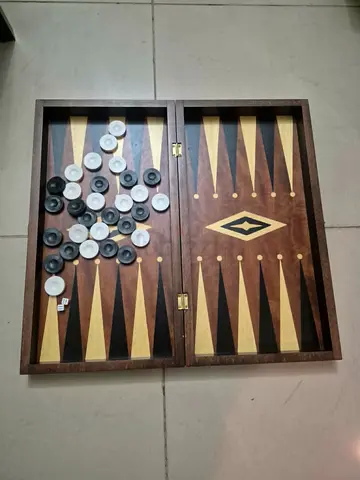 Vintage Wooden Backgammon