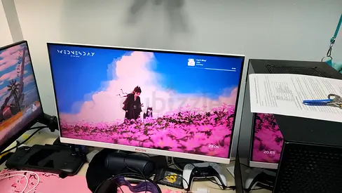 Used 27 inch AOC agon Monitor with monitor arm