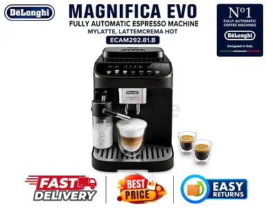 De'Longhi Magnifica Evo Auto Espresso Machine, ECAM292.81.B, Excellent Original Box Accessories