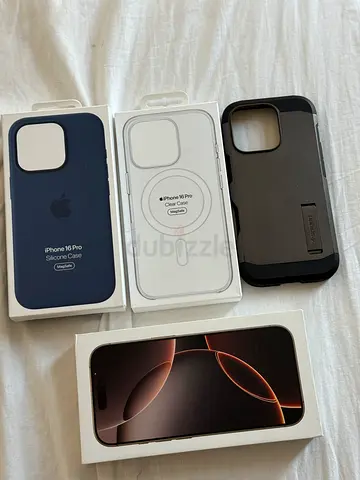 iPhone 16 Pro with original boxes and MagSafe cases (good condition - lady owned)