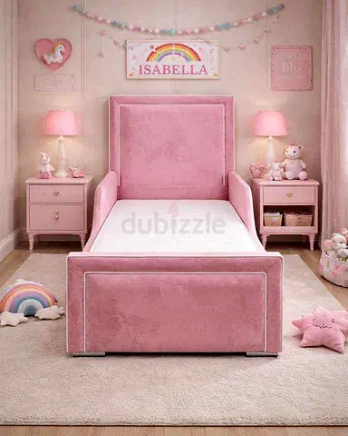 Stylish Premium Quality Fabric Bed Set For Sale. Kid Bed For Sale. Bed Safety Rails For Sale