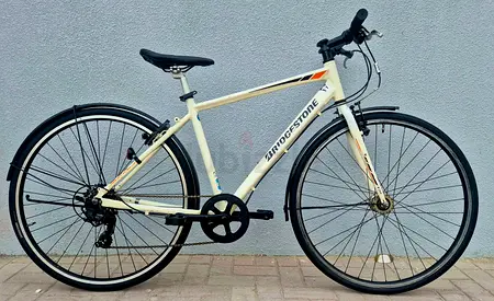 Original Bridgestone Hybrid Aluminum Bike Which all Original parts 7 Speed Shimano Size 27 Rear lock