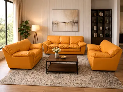 Premium Leather 3+1+1 Sofa Set