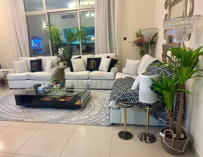 Elegant 7-Seater Greyish-White Sofa Set – Recently Reupholstered, Like New