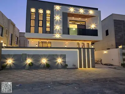 Standalone villa for sale in Al Helio 2 – Ajman, modern design, 5 master bedrooms