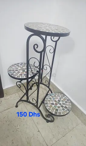 3-Tier Mosaic Metal Plant Stand / Display Shelf - Black