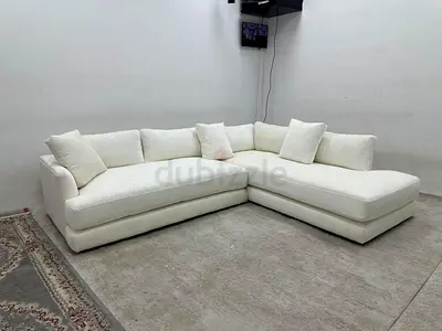 Perfect condition West elm white color lshape sofa