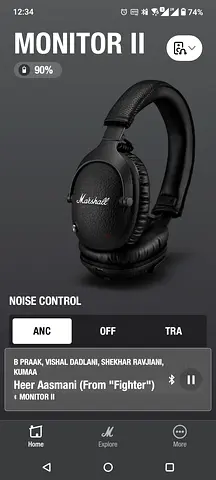 Marshall Monitor II Wireless Over-Ear Headphones - Black (Good Condition)