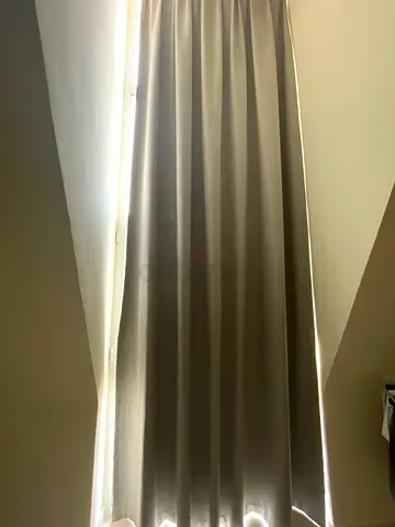 Grey blackout curtains - good condition